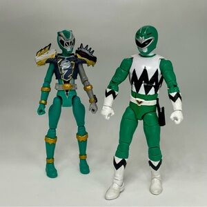 Power Ranger Green Ranger And Cosmic Armor Green Ranger Hasbro Figure Toy Lot 2